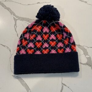 Crewcuts Navy and Heart Patterned Kids Beanie